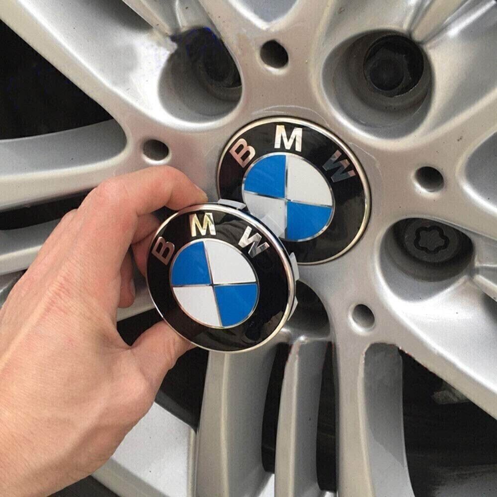 SET Genuine For BMW 1-3-5-7 Series Wheel Center Hub Caps Logo Badge Emble 68MM