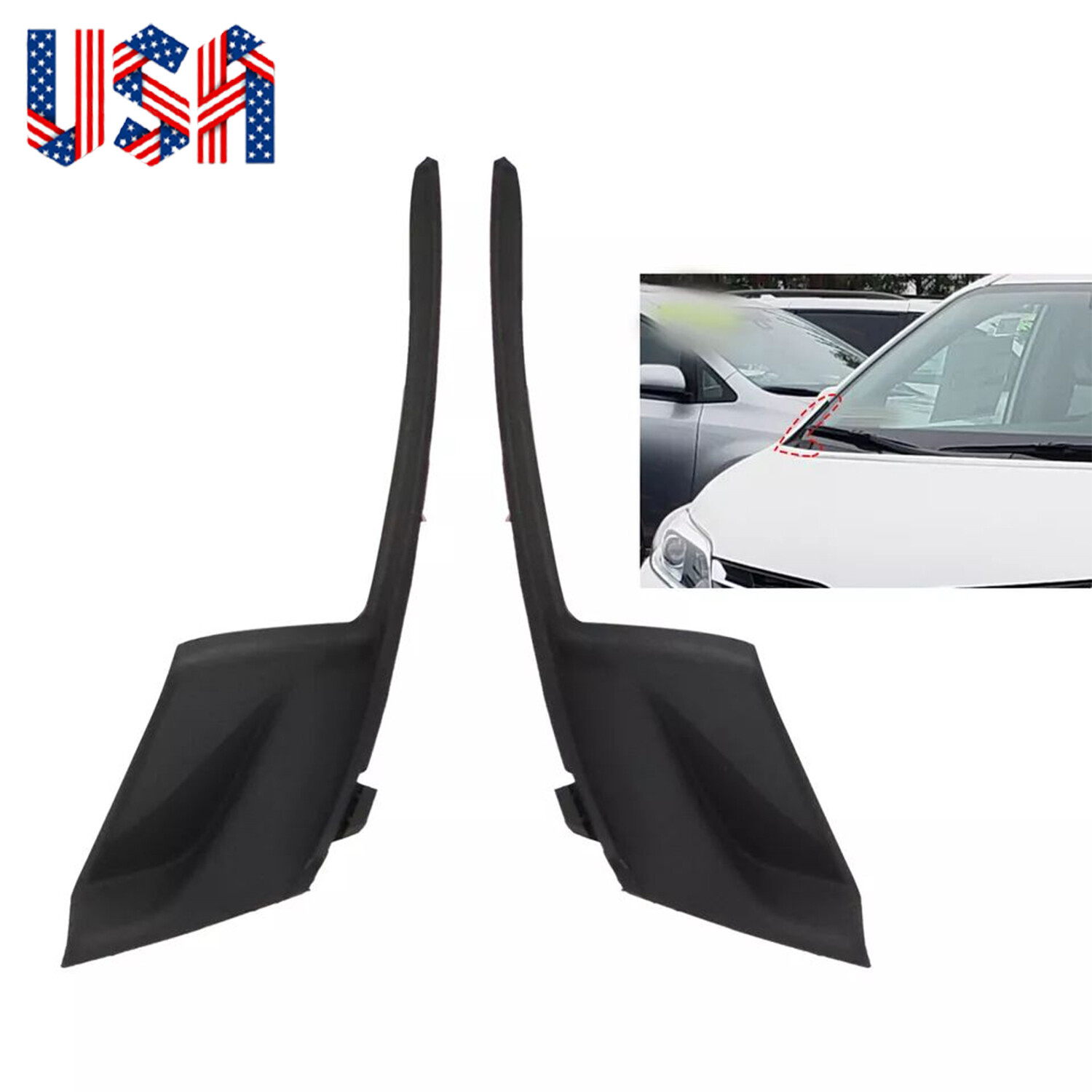 Left & Right Front Windshield Wiper Cowl Cover Panel for 2011-2020 Toyota Sienna