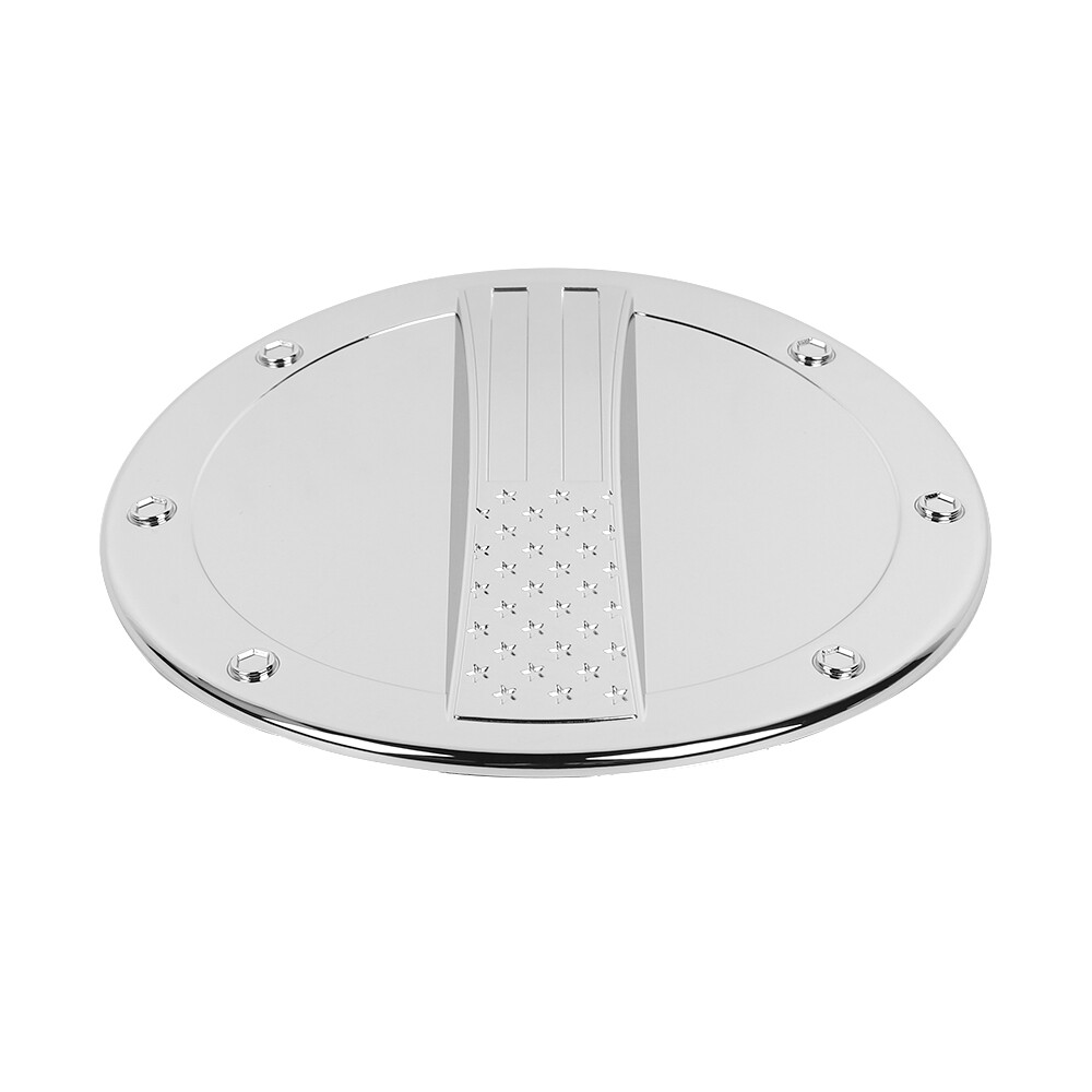 Chrome Fuel Tank Gas Lid Cap Trim for Chevy Camaro 2012 2013 2014 15 Accessories