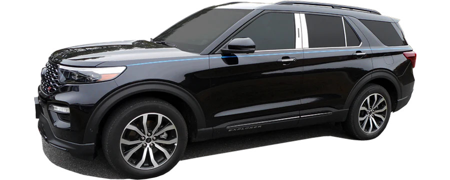 QAA Fits Ford Explorer 2020-2025 4 Pc SS Window Sill Trim Set | WS60330