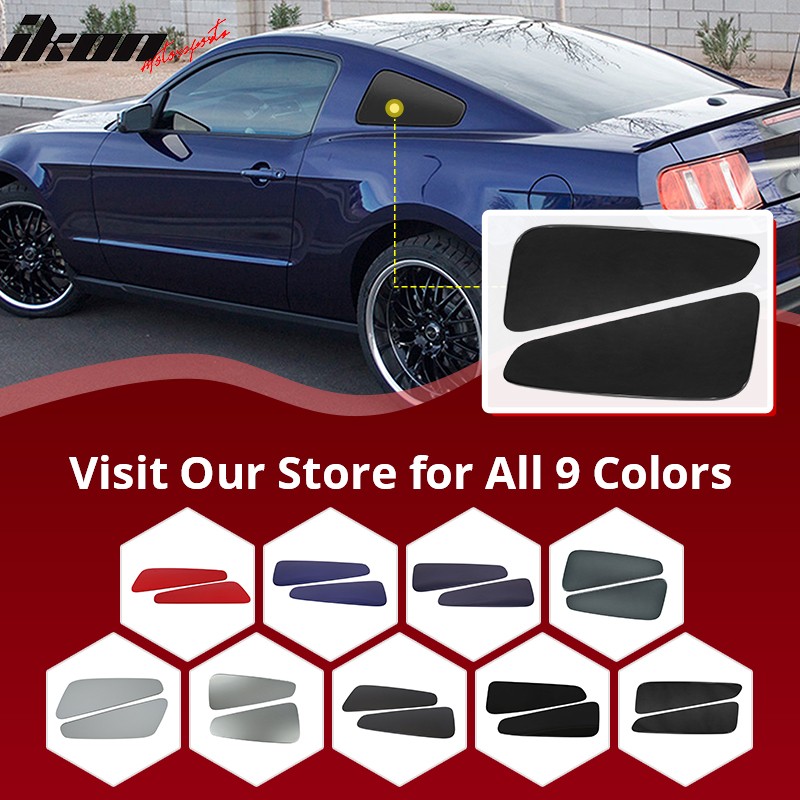 Clearance Sale Fit 10-14 Ford Mustang GT350 Style Window Louver Painted #UJ Gray