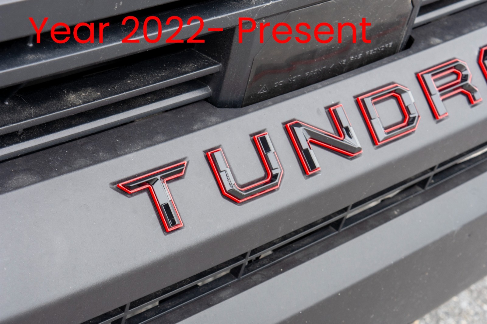 Black Red Emblem compatible TOYOTA 2022-2026 TUNDRA Front tailgate letters