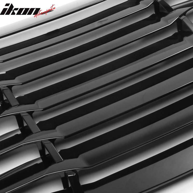 Fits 11-23 Dodge Charger IKON Style Window Louvers Cover Gloss Black 2PCS