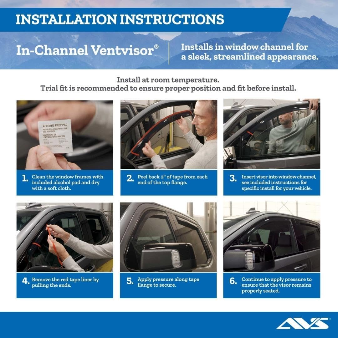 AVS] In-Channel Rain Guards For 2019-2025 Chevrolet/GMC Silverado/Sierra 1500…