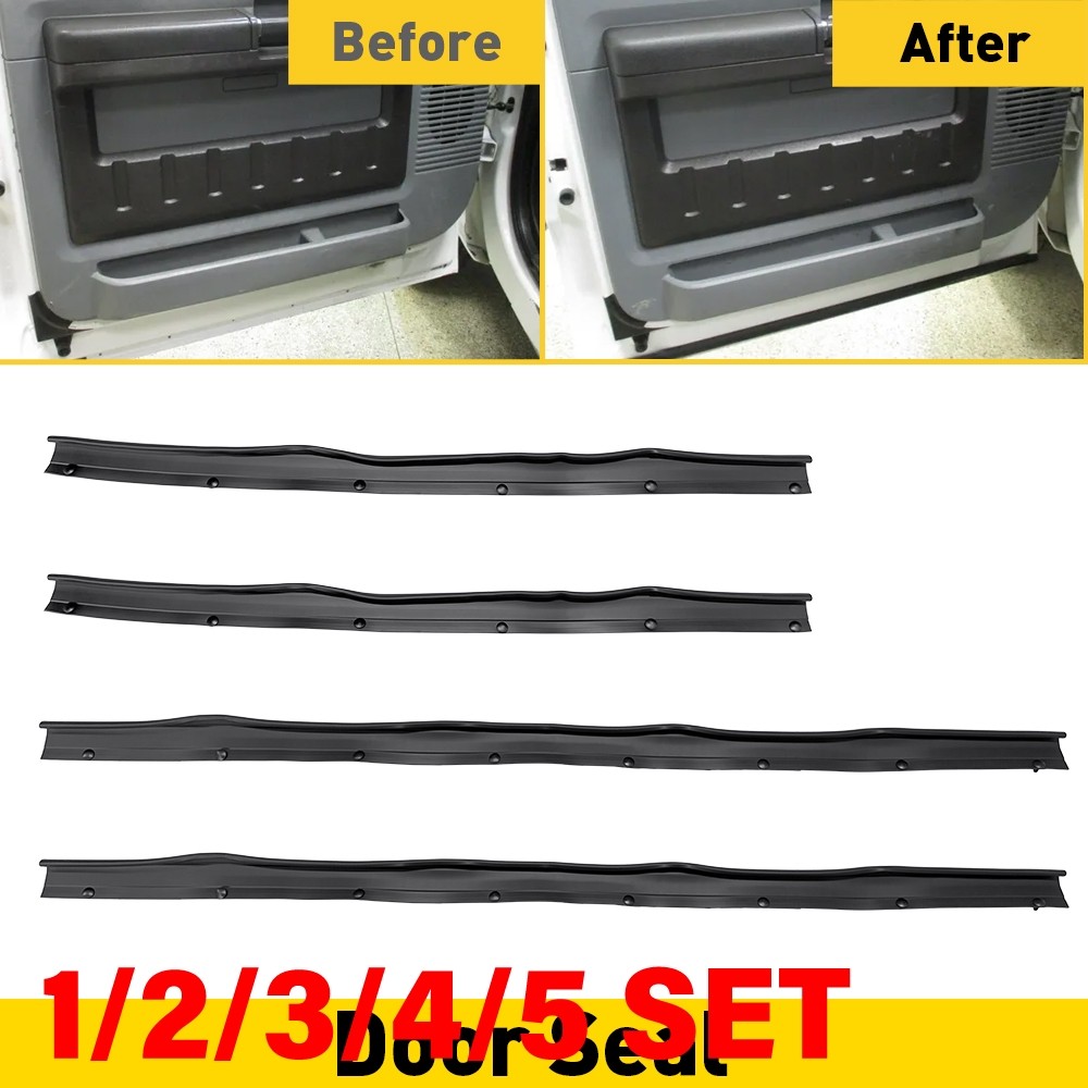 Door Lower Weatherstrip Rubber Door Seal Trim For 99-16 Ford F250 F350 1-5SET