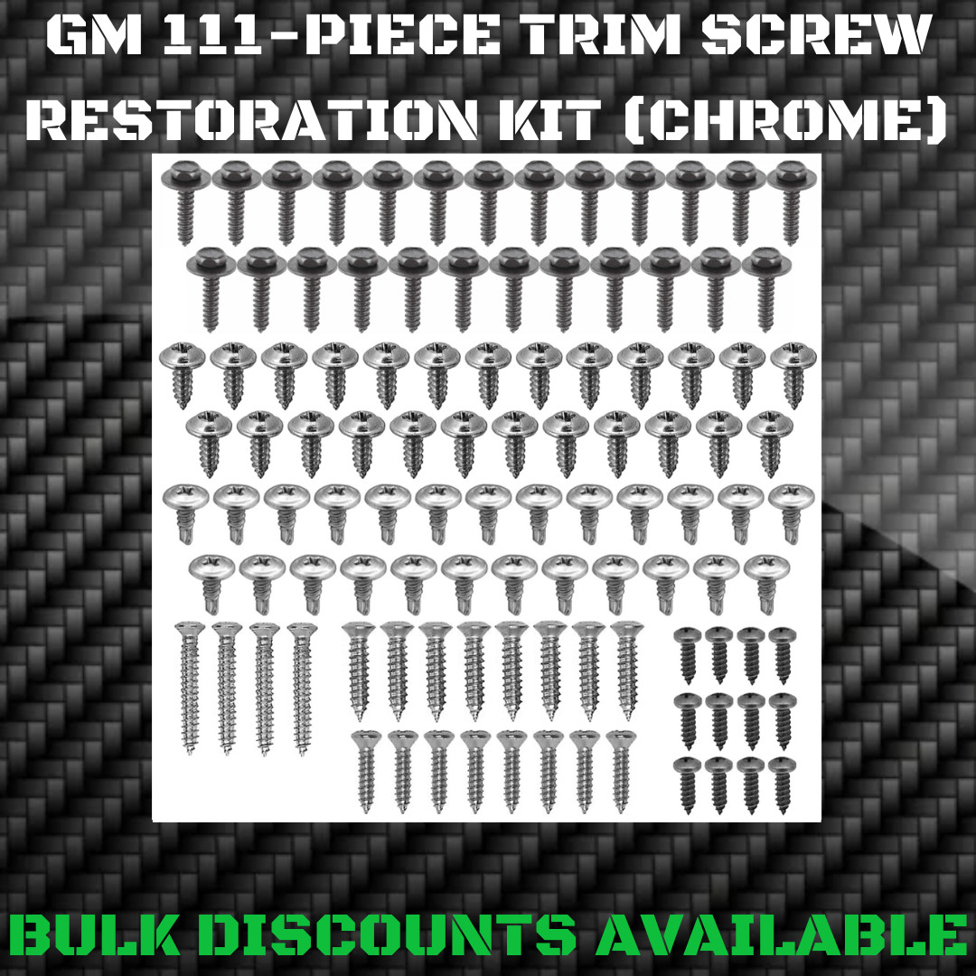 HUMMER Interior Exterior Body Molding Bezel Grille Engine Bay Trim SCREW KIT GM