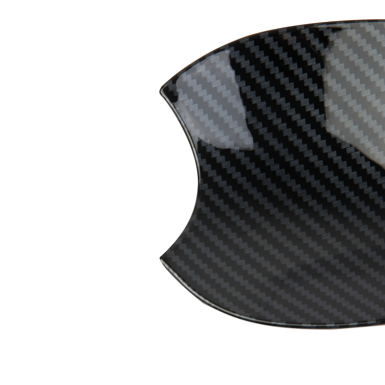 Carbon fiber style door handle bowl anti-scratch cover trims for Toyota Tundra