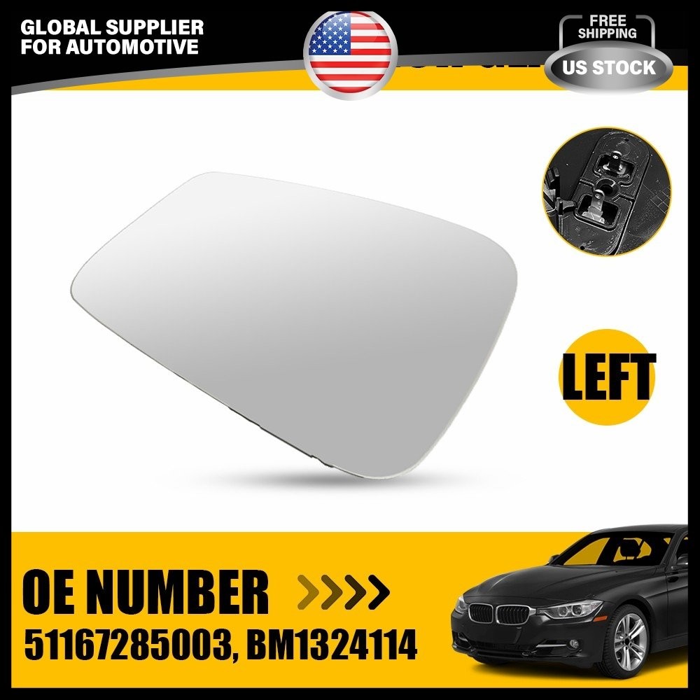 1/2SET BM1324114 Left Heated Mirror Glass For BMW 320i 328d 328i 428i 440i
