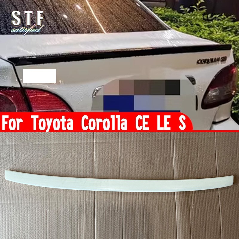 For Toyota Corolla CE LE S 2003-2013 Car Spoiler Trunk Trim Rear wing Unpainted
