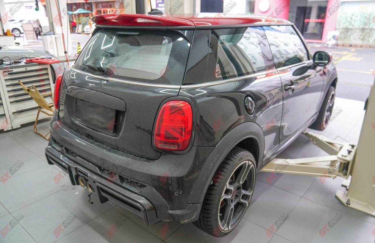For 2022-2023 Mini Cooper F56 JCW Hatchback Carbon Front Lip Rear Diffuser Set