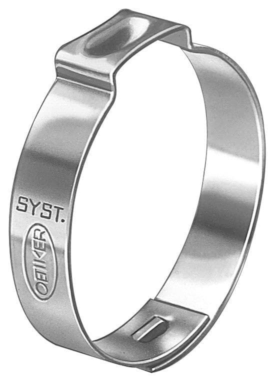 Auveco 18447 Crimp Hose Clamp 1″ Zinc Finish, Low-Pressure, Pack of 25