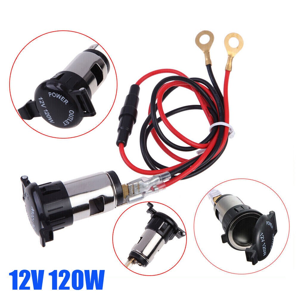 Car Power Socket DC12V 120W Cigarette Plug Outlet Lighter Socket Plug Adapter