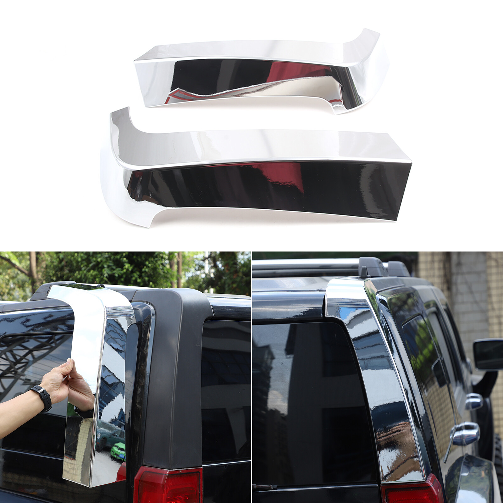 Chrome Silver Window D Pillar Trim Strip Cover For Hummer H3 2005-09 US
