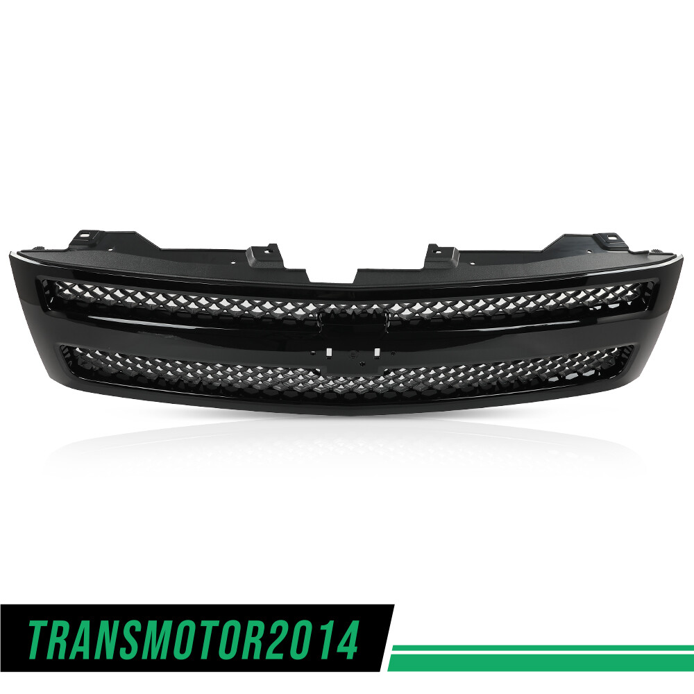 Front Bumper Grille Fit For 07-13 Chevrolet Silverado 1500 w/ Black Insert New