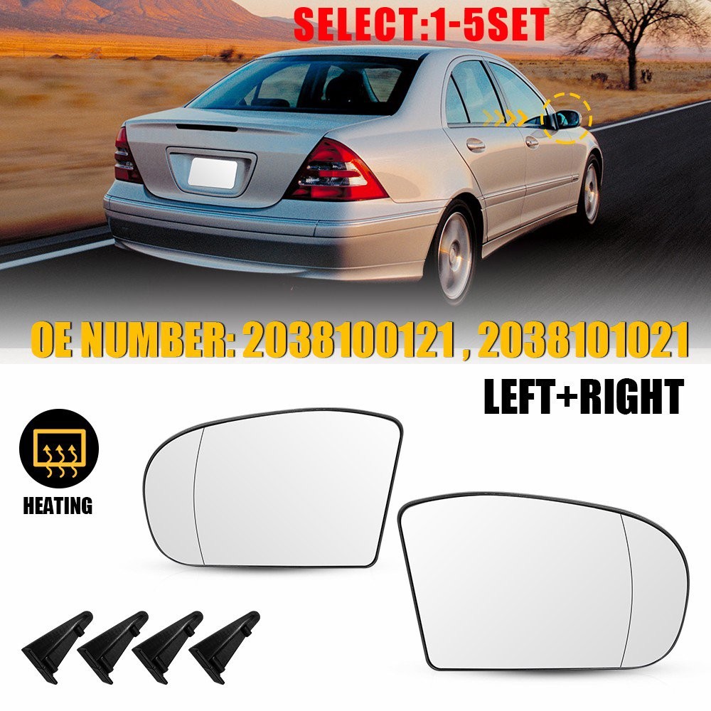 Mirror Glass for Mercedes C230 C240 C280 C320 E320 E350 E500 Right Left 2-10X