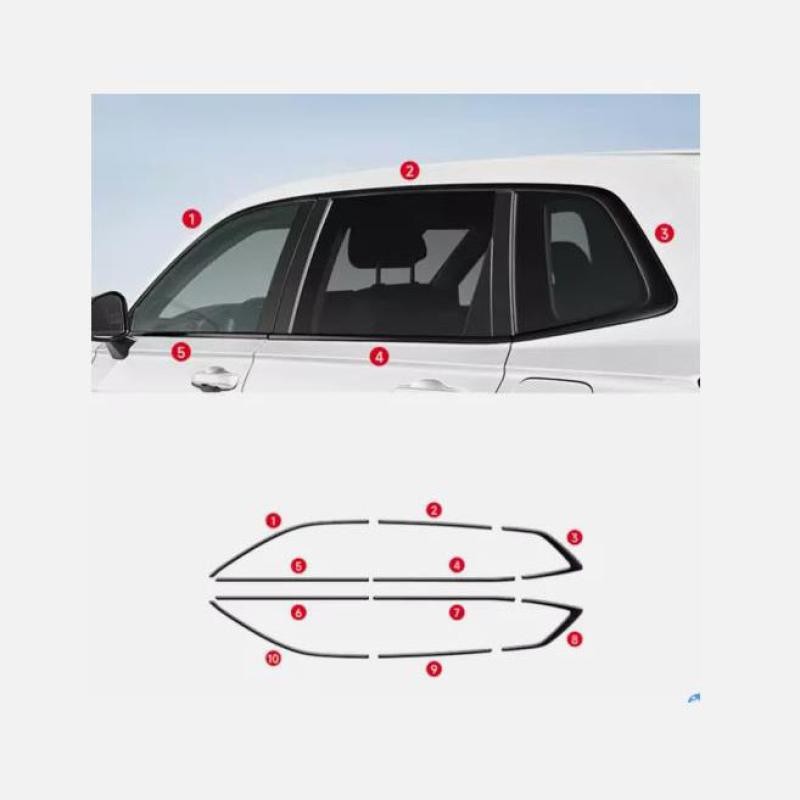 Window Sill Molding Strip Cover Trim For Honda CR-V CRV 2023 -2025 Glossy Black