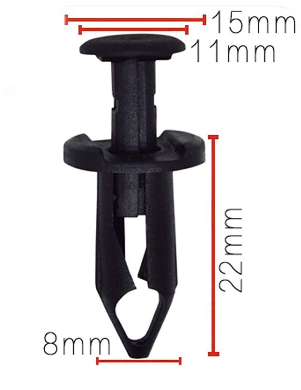 50PCS 8mm Push ATV Fender Clips Body Rivets Fasteners Clamps Fit for Honda Ranc