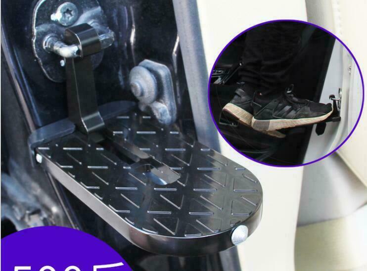 Black Folding Car Door Latch Hook Step Mini Foot Pedal Roof Ladder Universal
