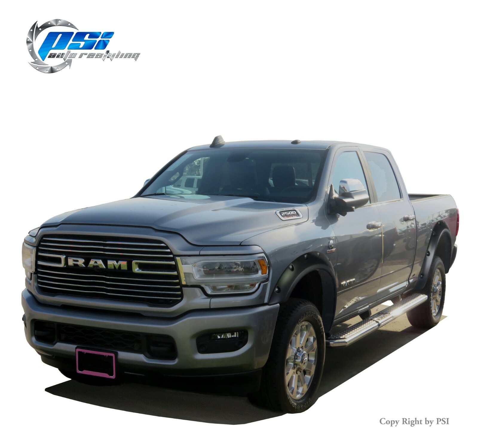 Pocket Bolt Style Fender Flares Paintable Fits Ram 2500 3500 2019-2021 Full Set