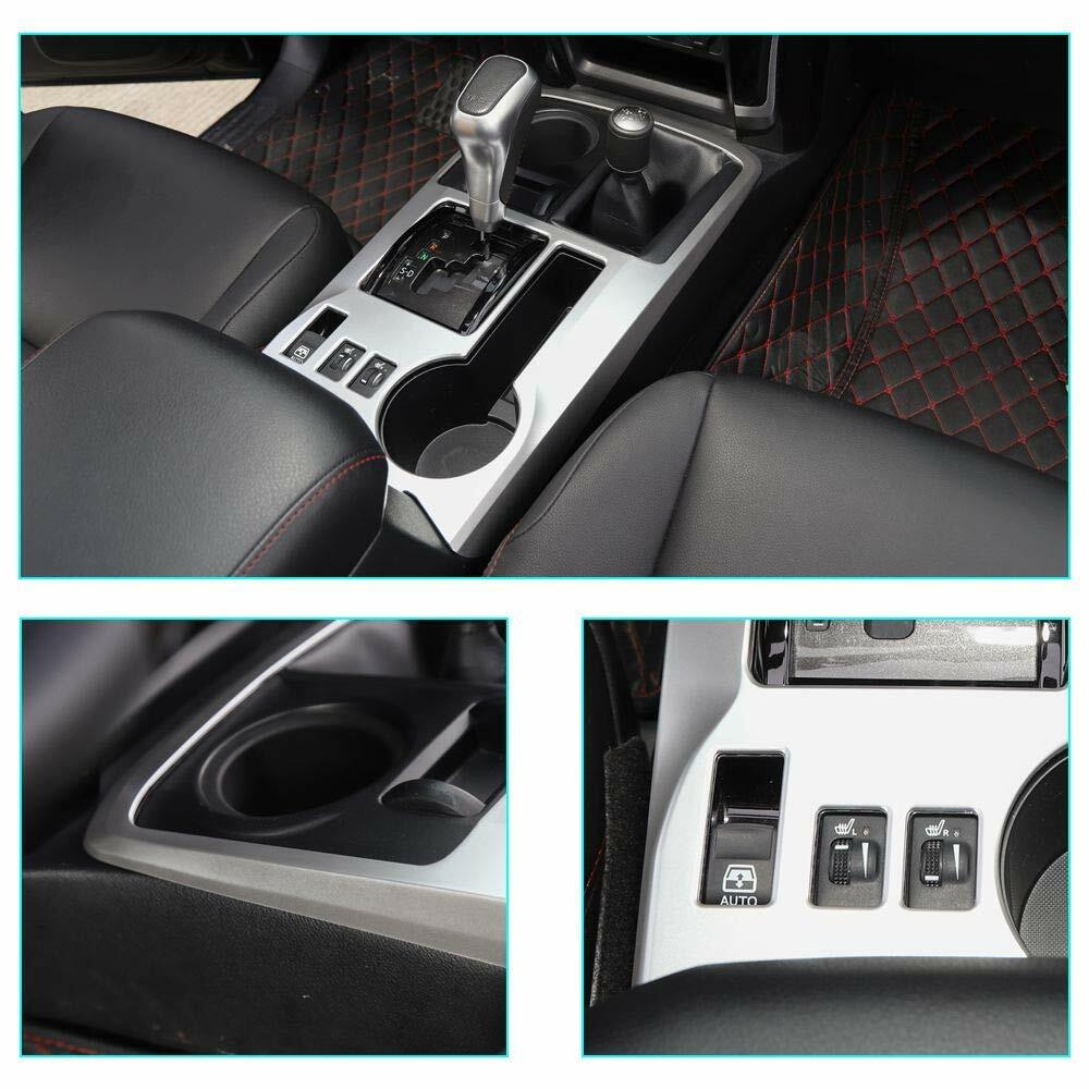 1pcs Central Gear Shift Panel Decor Trim Frame Cover for 4Runner 2010+ Silver