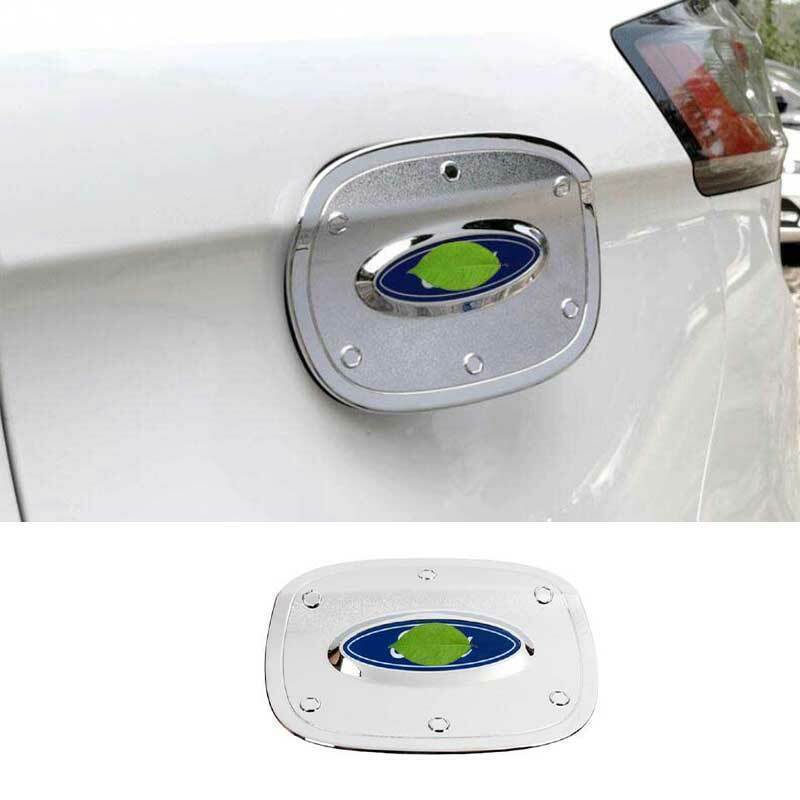 Chrome Steel Door Fuel Gas Cap Tank Cover Trim 1PCS Fit For Ford Edge 2015-2021
