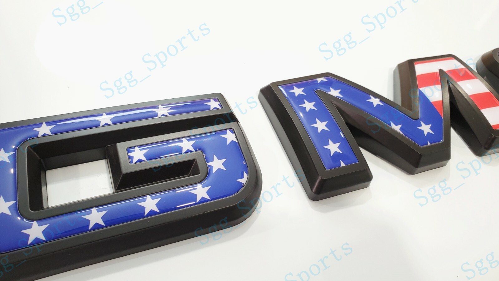 2021-2023 GMC YUKON YUKON XL Rear Tailgate Blue American USA Flag OVERLAY Emblem