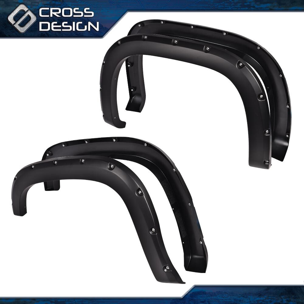 Fender Flares Pocket Rivet Offroad Fit For 2007-2013 GMC Sierra 1500 H/P