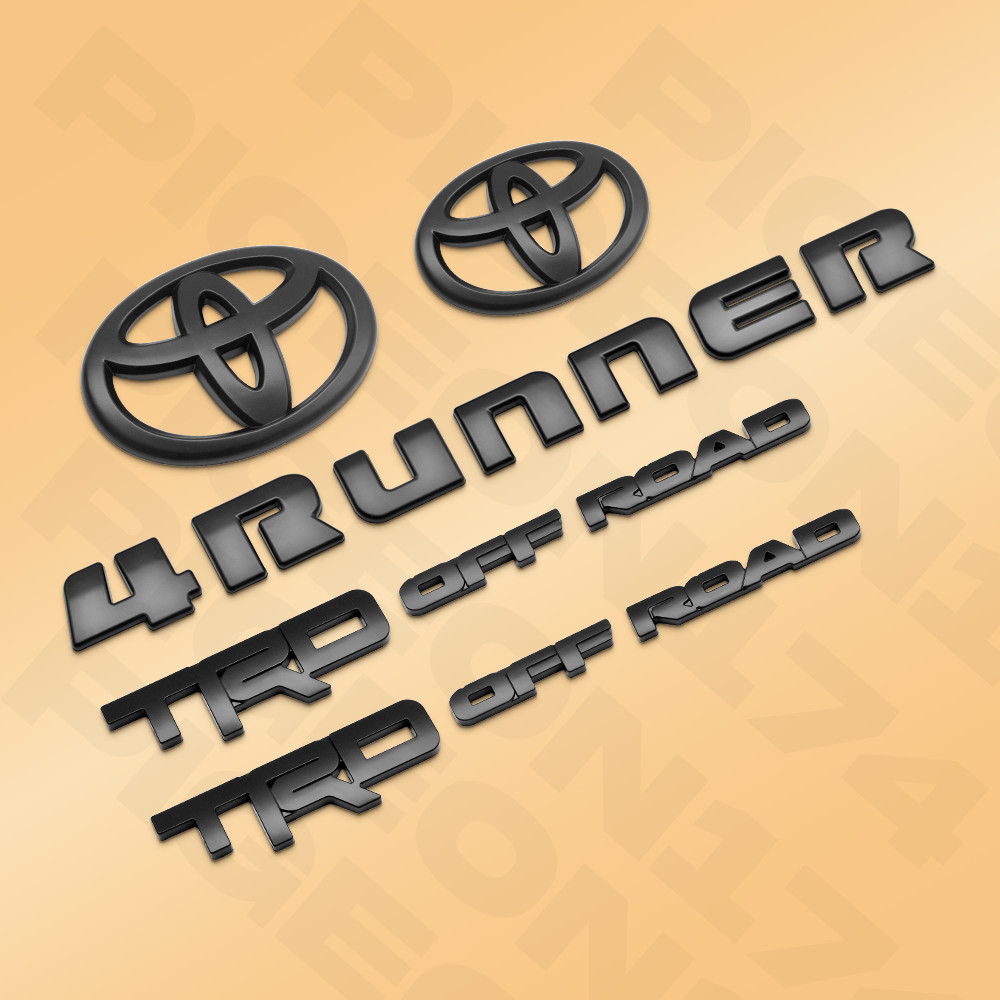 5 Black Out Emblem Overlay Kits Set For 2014-2024 4runner Off Road Accessories