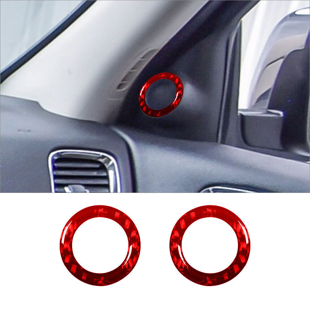 51Pcs Red Carbon Fiber Full Interior Kit Cover Trim For Dodge Durango 2014-2020