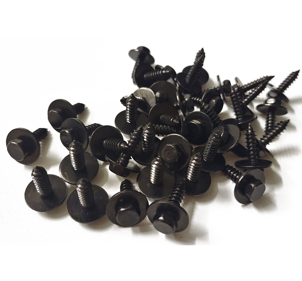 (50 Pcs) Car Body Fender Metal Screws Bumper Retainer Clips Bolts 7.8mm Hex Head