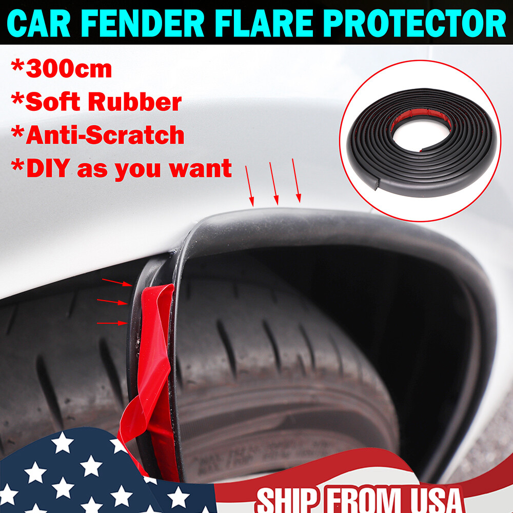 Car Rubber Fender Flare Extension Door Edge Seal Strip Cover Protector Universal