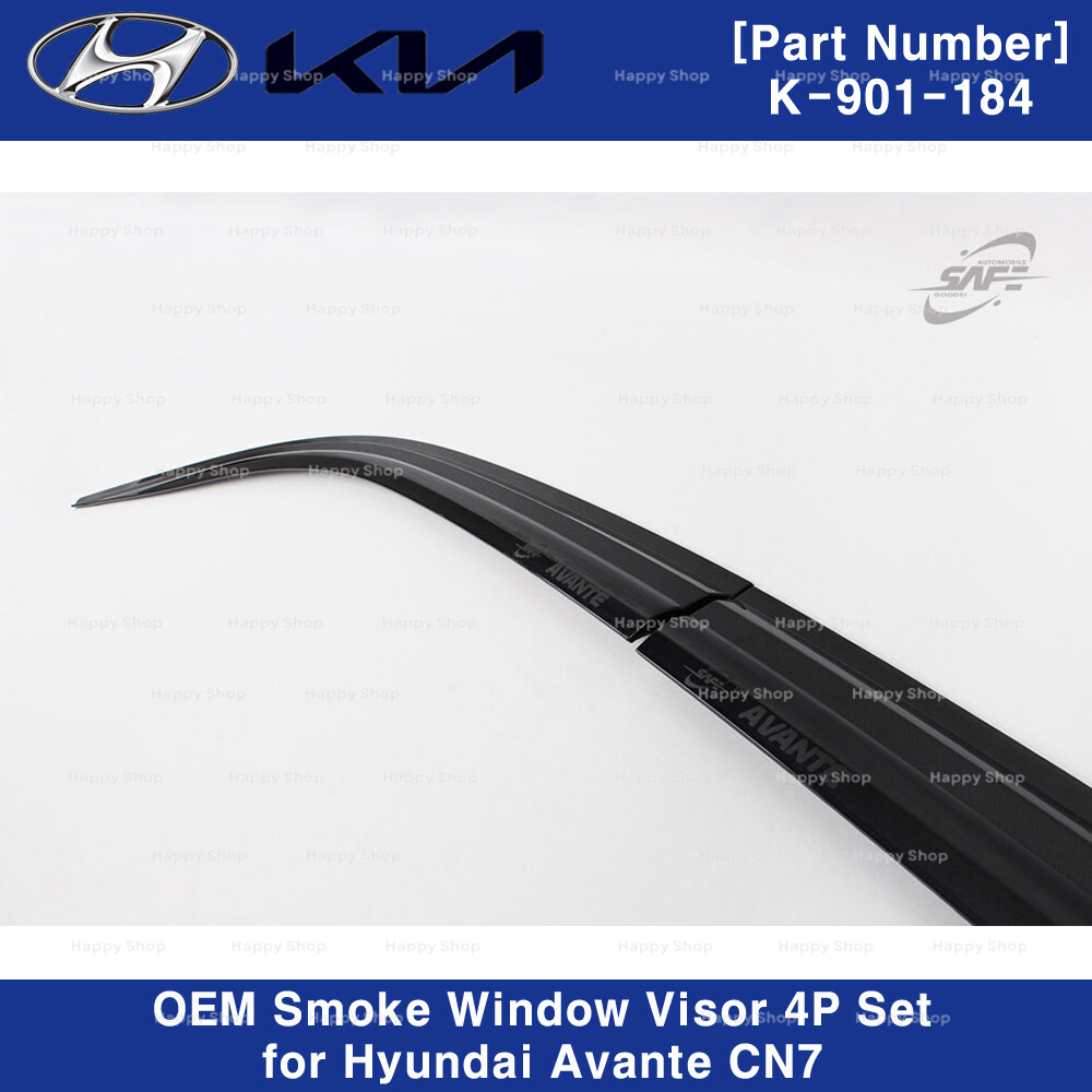 Smoke Window Sun Shade Visor Vent Guard 4p Set for Hyundai Elantra CN7 2021-2024