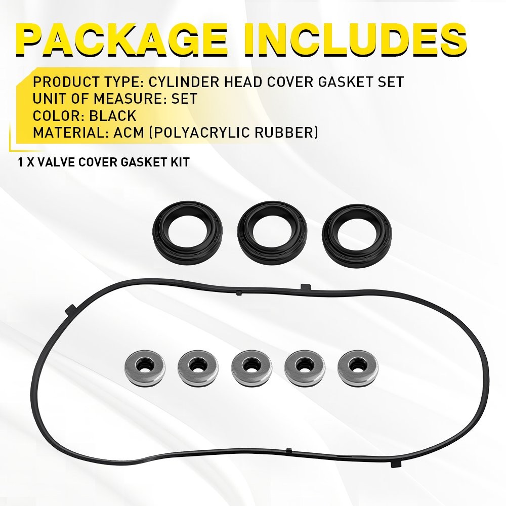 Valve Cover Gasket Kit Fits 2004-2008 Acura TL 2003-2009 MDX 3.2L 3.5L V6 1-3X