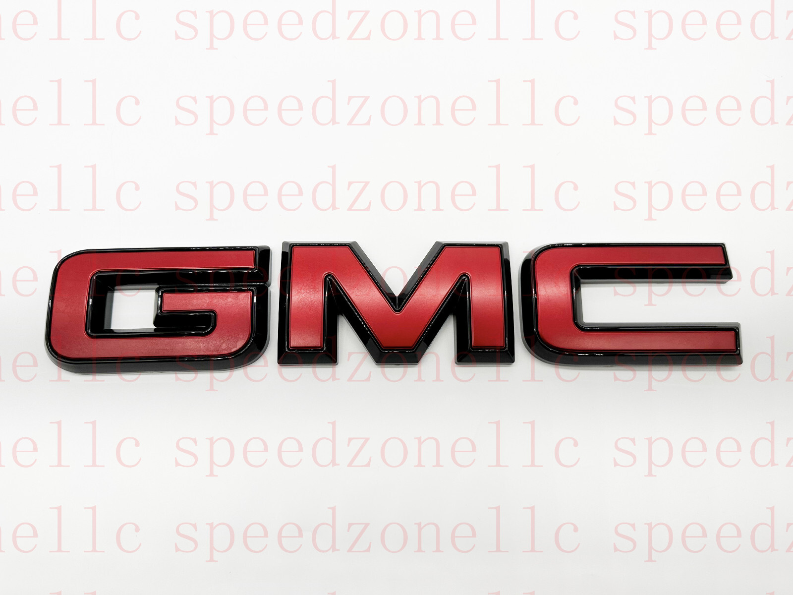 Front Red Black Emblem Overlay 2019-2024 GMC Sierra 1500 2500HD 3500HD