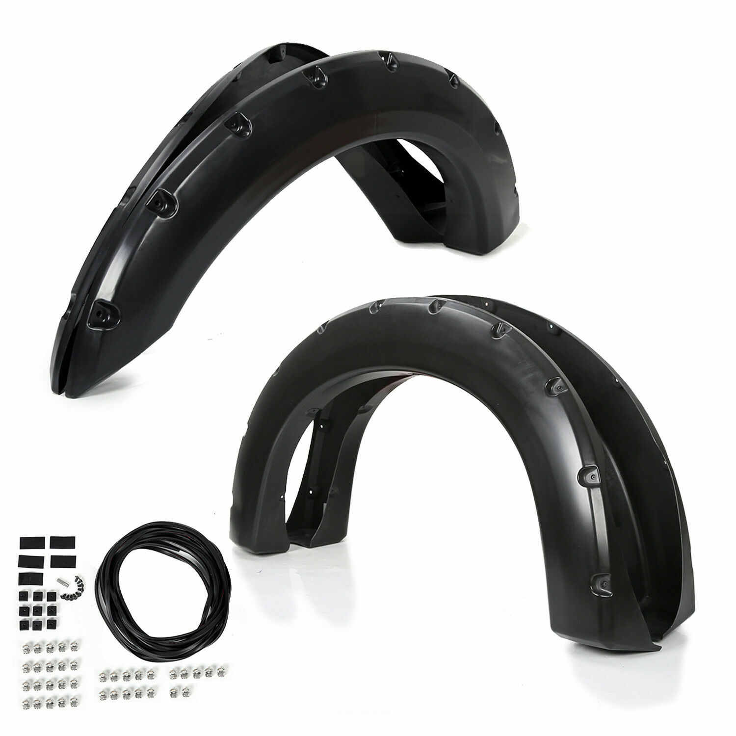 Fender Flares For 99-07 Ford F250 F350 SuperDuty Wheel Pocket Rivet Style 4pc