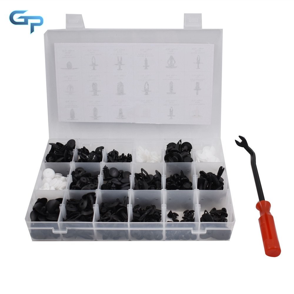 415 Pcs Auto Retainer Clips Car Fasteners Kit Set Push Pin Plastic Rivets bumper