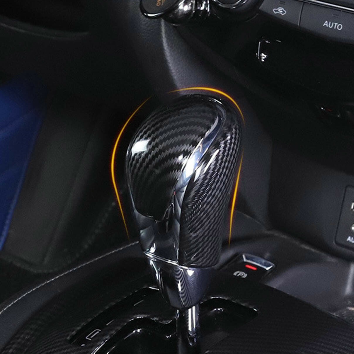 For Nissan Teana Altima 17-21 Carbon Fiber Car Interior Gear Shift Knob Trim Set