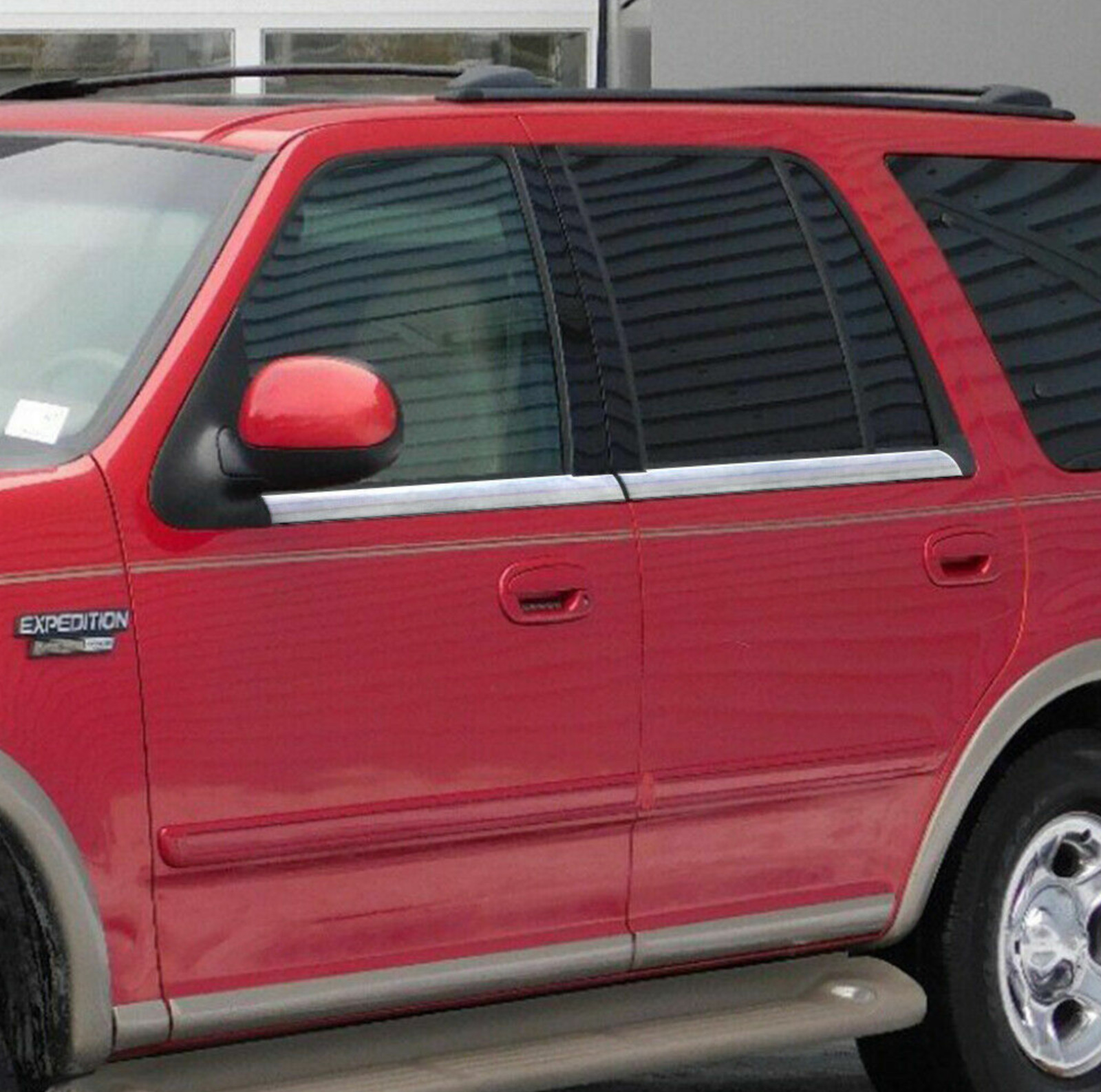 1997-2003 Ford F150 Crew Cab Stainless Chrome Window Sill Trim Accent 4PC