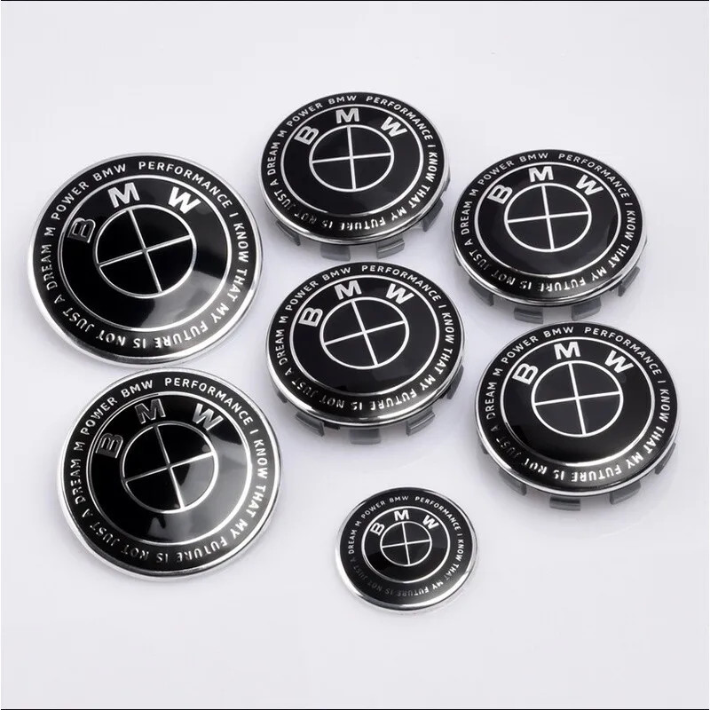 7Pcs 50th Anniversary Wheel Emblem Rim HubCaps Badges 82mm 74mm 56mm 45mm