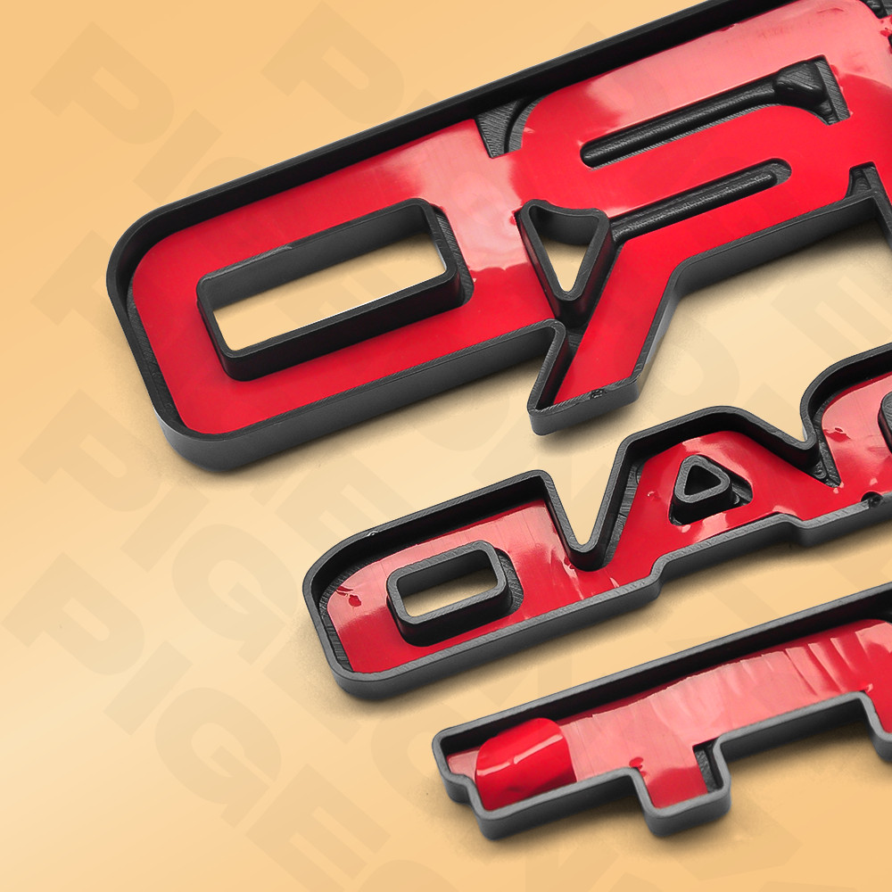 2PCS For 4RUNNER OFF ROAD BLACK EMBLEM LEFT RIGHT SIDE BADGE OVERLAY NAMEPLATE