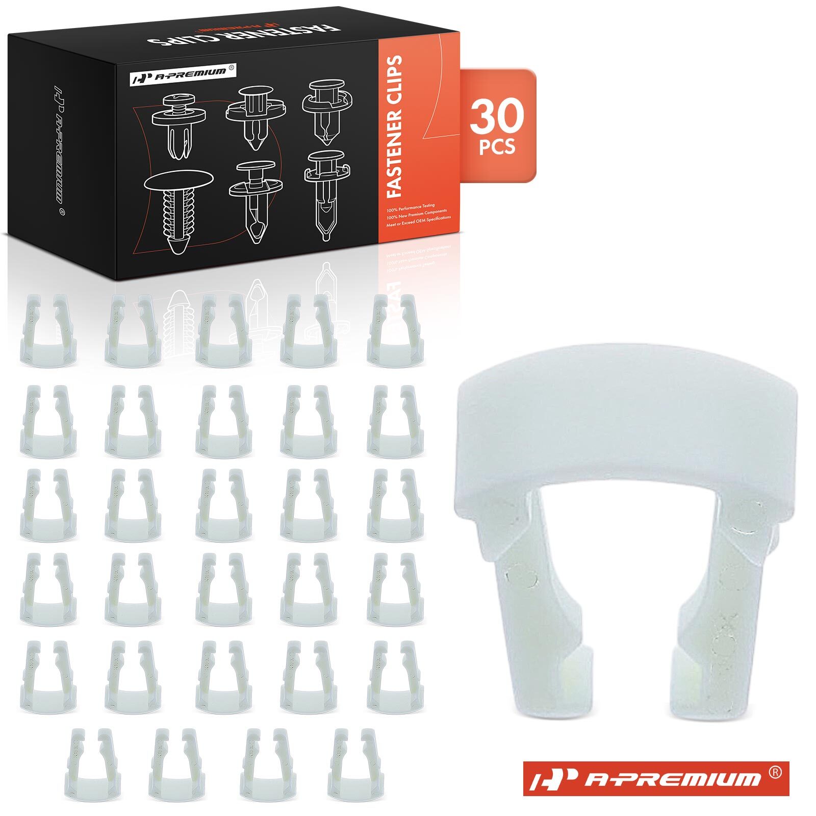 A-Premium 30Pcs 5/16 In Fuel Injection Line Nylon Retainer Clips for Ford Mazda