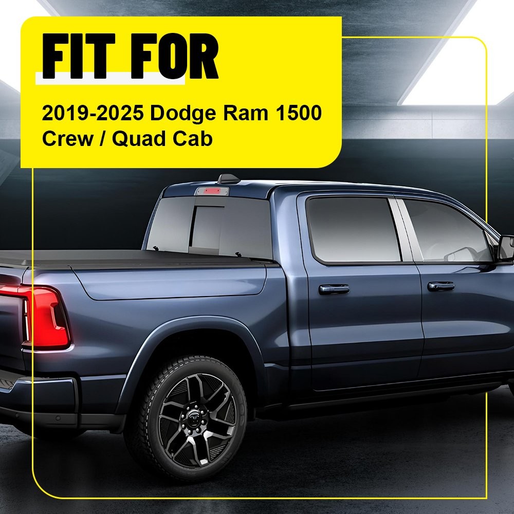 Chrome Window Pillar Post Trim For 2019-25 Dodge Ram 1500 Crew / Quad Cab 1-5SET