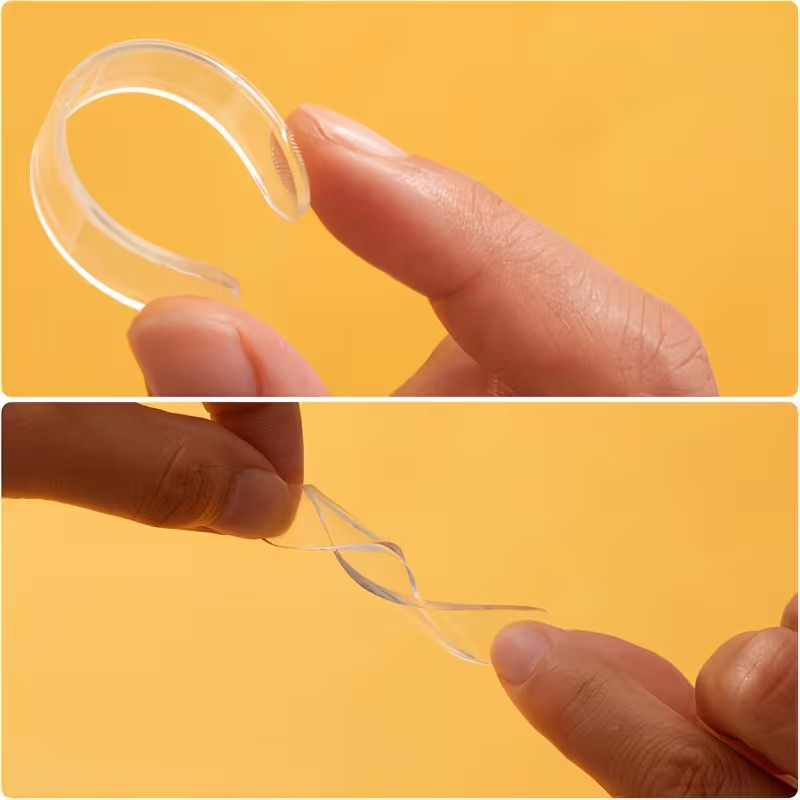 10 Pcs Transparent Silicone Buffer Strip Self-Adhesive Car Door Edge Guard