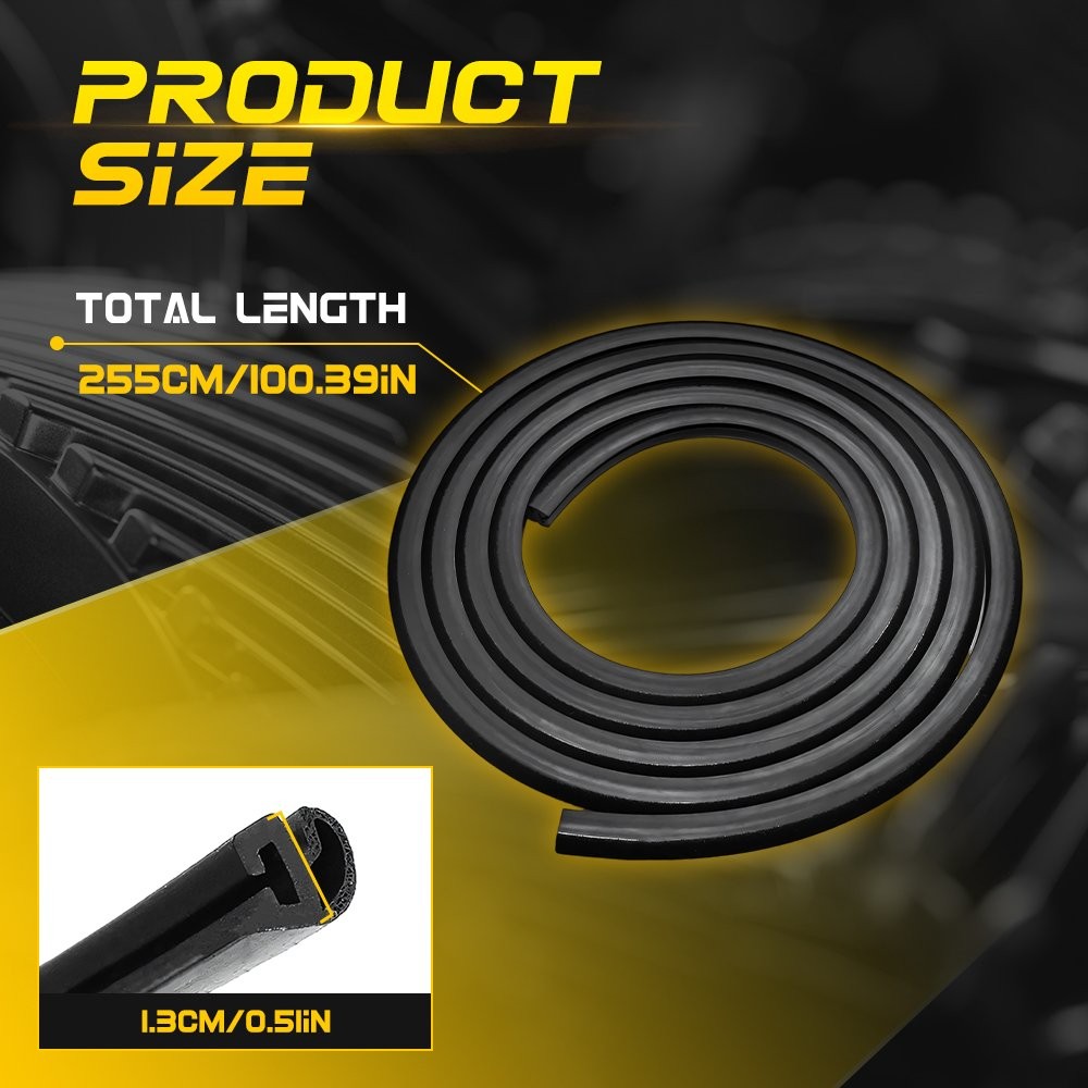 Black Upper Sunroof Glass Weatherstrip Seal For 1999-2010 VW JETTA / BEETLE New