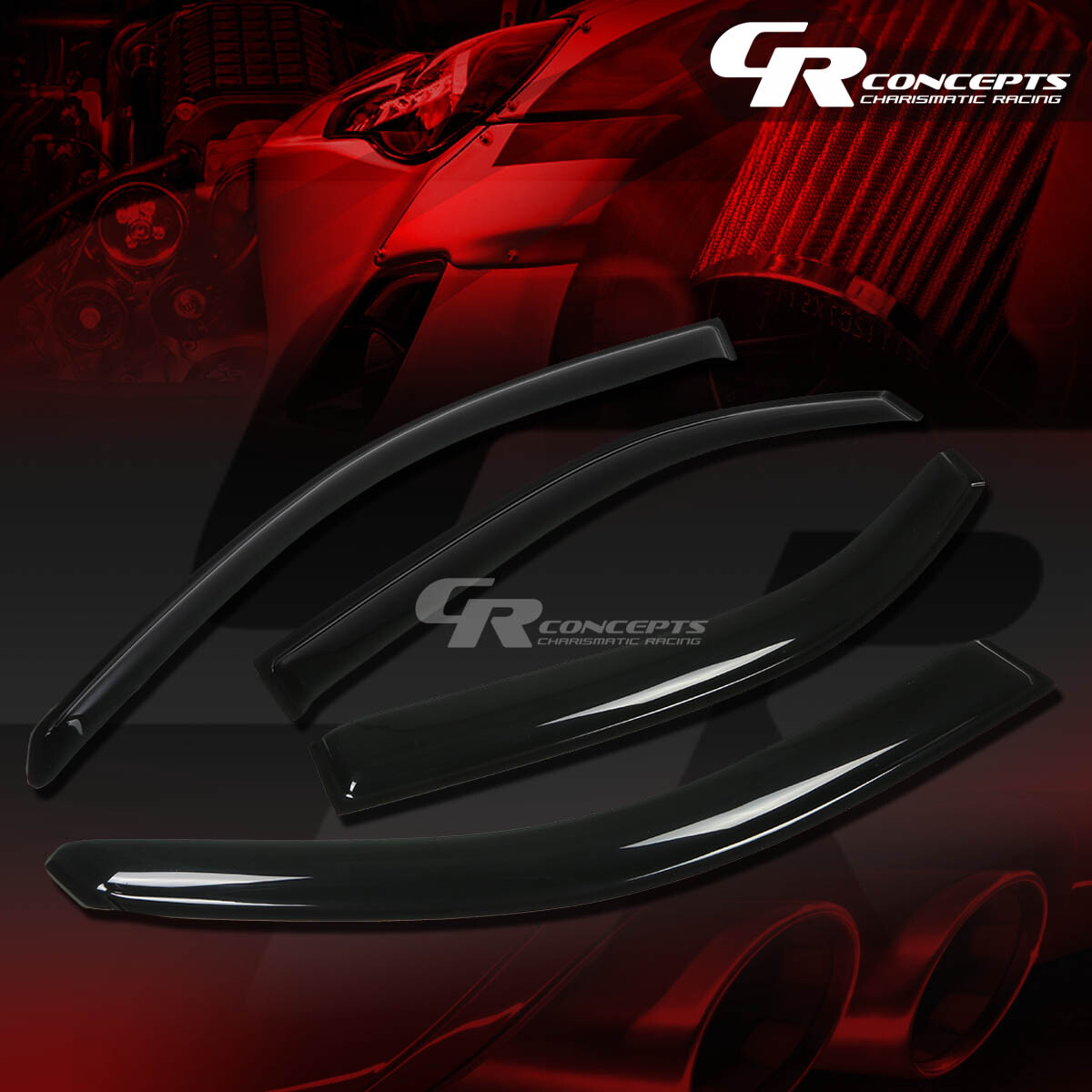 SMOKE TINT WINDOW SHADE VISOR RAIN GUARD VENT SHADE FOR 1999-2005 SONATA 4DOOR