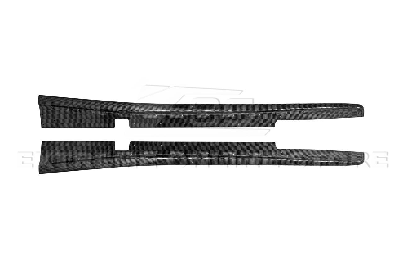 For 97-04 Corvette C5 | ZR1 Style Hydro-Dipped Carbon Fiber Side Skirts Panel