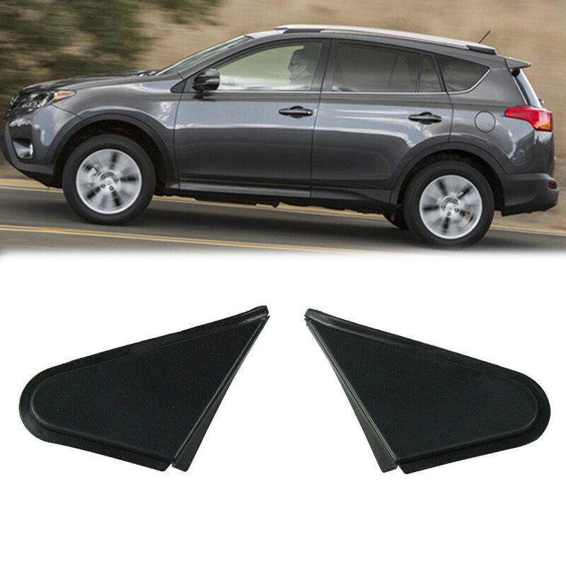 Pair Side Mirror Corner Triangle Cover Plastic For Toyota RAV4 2013-2018
