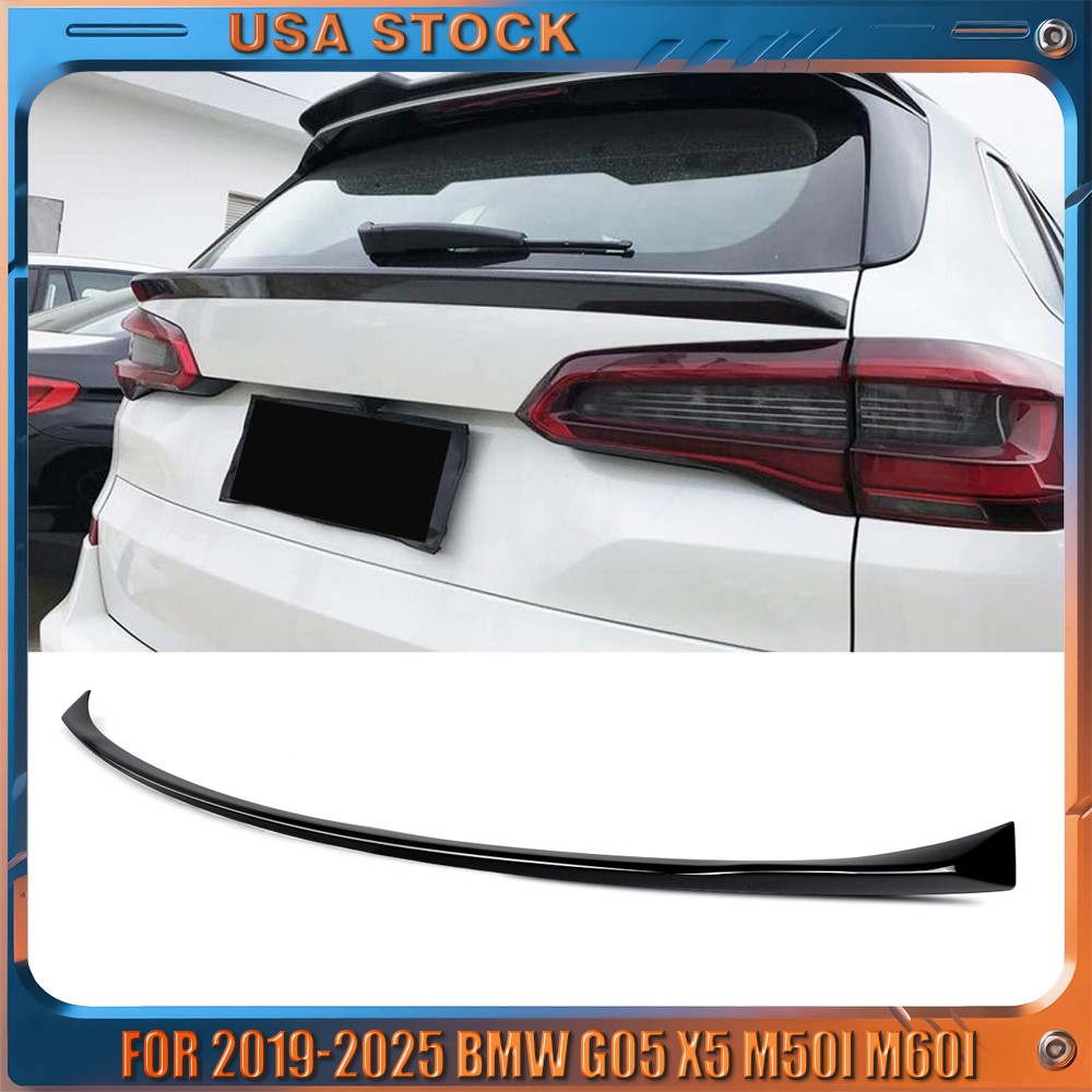 For 2019-2025 BMW G05 X5 M50i M60i Gloss Black Rear Trunk Spoiler Wing Lip ABS