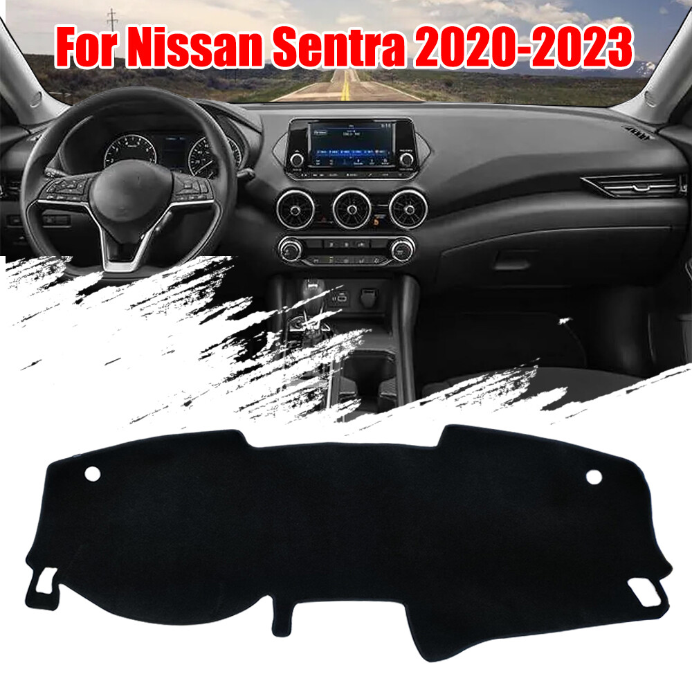 Black Dash Mat Dashboard Pad Cover Car Accessories For 2020-2023 Nissan Sentra