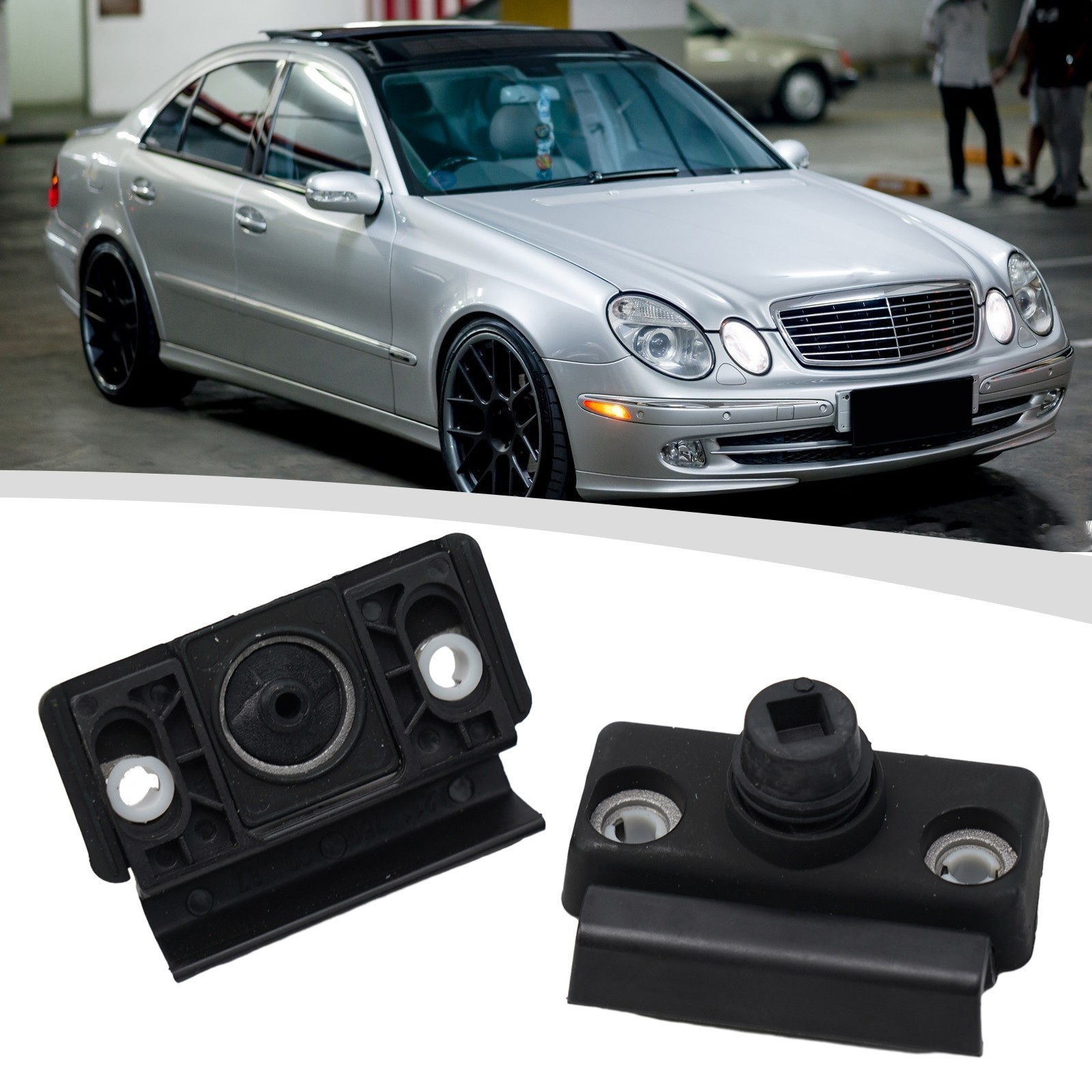 Superior Replacement Bumper Buffer for Mercedes E Class W211 2 Pieces Set